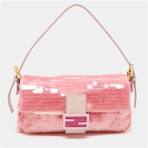 fendi pico baguette|fendi pink sequin baguette.